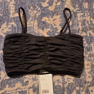 NWT H&M Roched Bathing Suit Top Size S
